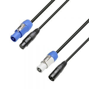 Adam Hall Cables 8101 PSDT 0150 - Power Twist In & XLRf su Power Twist Out & XLRm 1,5 m