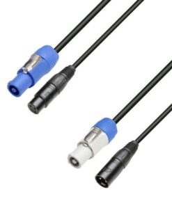 Adam Hall Cables 8101 PSDT 1000 - Power Twist In & XLRf su Power Twist Out & XLRm 10m