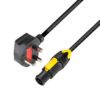 Adam Hall Cables 8101 TCON 0150 GB - Power Cord BS1363/A  Powercon True1 1,5 mm² 1,5 m
