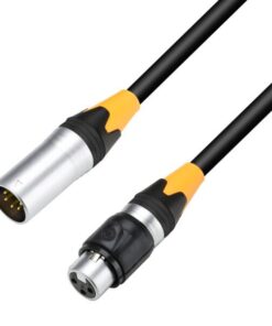 Adam Hall Cables K 4 DGF 0020 IP 65 - DMX Adapter XLR male 5-pin to XLR female 3-pin IP65 0.2 m