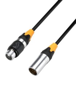 Adam Hall Cables K 4 DGH 0050 IP 65 - Cavo DMX AES/EBU da XLR maschio a 5 pin a XLR femmina IP65 0,5 m