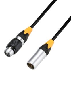 Adam Hall Cables K 4 DMF 0050 IP 65 - Cavo DMX AES/EBU da XLR maschio a 3 pin a XLR femmina IP65 0,5 m