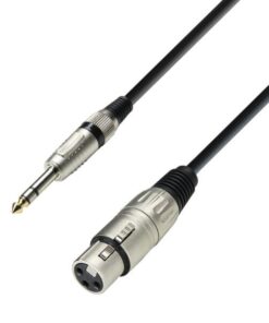 Adam Hall Cables K3 BFV 0100 - Cavo Microfono XLR femmina a Jack stereo da 6,3 mm 1 m