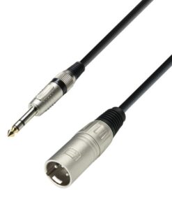 Adam Hall Cables K3 BMV 0600 - Cavo Microfono XLR maschio a Jack stereo da 6,3 mm 6 m