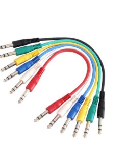 Adam Hall Cables K3 BVV 0090 SET - Set cavo patch composto da 6 cavi jack stereo da 6,3 mm a jack stereo da 6,3 mm 0,9 m