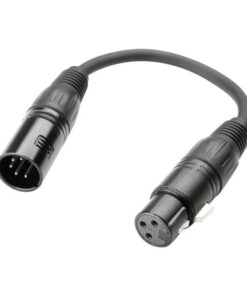 Adam Hall Cables K3 DGF 0020 - Adattatore DMX XLR maschio 5 poli a XLR femmina 3 poli 0,2 m