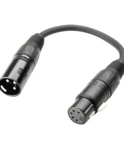Adam Hall Cables K3 DHM 0020 - Adattatore DMX XLR femmina 5 poli a XLR maschio 3 poli 0,2 m