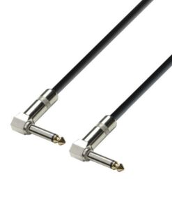Adam Hall Cables K3 IRR 0015 - Cavo strumenti jack angolare mono da 6,3 mm a jack angolare mono da 6,3 mm 0,15 m
