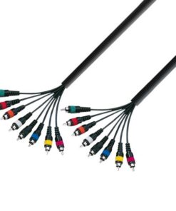 Adam Hall Cables K3 L8 CC 0500 - Cavo multipolare 8 x RCA maschio a 8 x RCA maschio 5 m