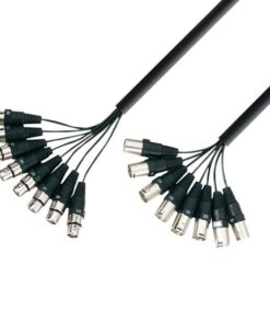 Adam Hall Cables K3 L8 MF 0500 - Cavo multipolare 8 x XLR maschio a 8 x XLR femmina 5 m