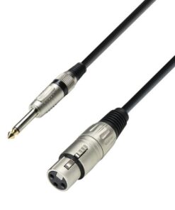 Adam Hall Cables K3 MFP 0600 - Cavo Microfono XLR femmina a Jack mono da 6,3 mm 6 m