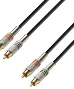 Adam Hall Cables K3 TCC 0100 - Cavo Audio 2 x RCA maschio a 2 x RCA maschio 1 m