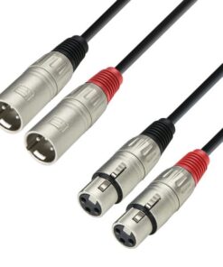 Adam Hall Cables K3 TMF 0600 - Cavo audio 2 x connettore XLR a 2 x presa XLR, 6 m
