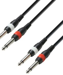 Adam Hall Cables K3 TPP 0600 - Cavo Audio 2 x Jack mono da 6,3 mm a 2 x Jack mono da 6,3 mm 6 m