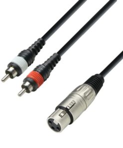 Adam Hall Cables K3 YFCC 0100 - Cavo audio presa XLR a 2 x connettore RCA, 1 m