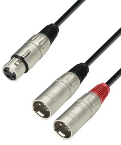 Adam Hall Cables K3 YFMM 0100 - Cavo audio presa XLR a 2 x connettore XLR, 1 m