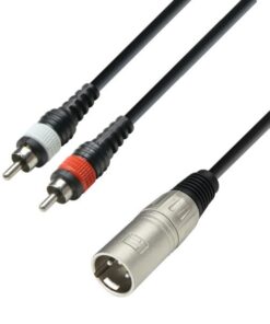Adam Hall Cables K3 YMCC 0100 - Cavo audio connettore XLR a 2 x connettore RCA, 1 m