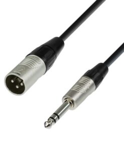 Adam Hall Cables K4 BMV 0300 - Cavo microfono REAN XLR maschio a jack stereo da 6,3 mm 3 m