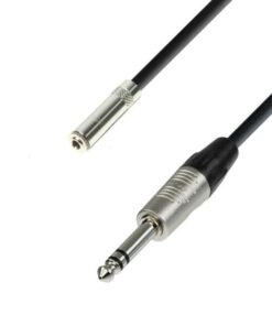 Adam Hall Cables K4 BYV 0300 - Prolunga cuffie presa jack stereo da 3,5 mm a jack stereo da 6,3 mm 3 m