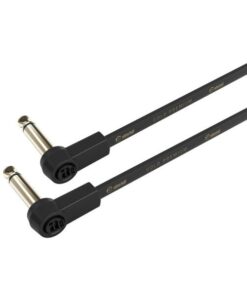 Adam Hall Cables K4 IRR 0080 FLM - Flat Audio Cable, 6.3 mm Mono Gold Plug, 0.8 m