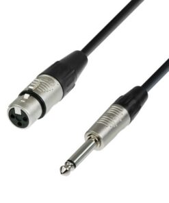 Adam Hall Cables K4 MFP 0600 - Cavo microfono REAN XLR femmina a jack mono da 6,3 mm 6 m