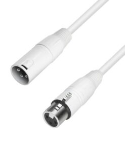 Adam Hall Cables K4 MMF 1000 SNOW - Cavo microfono XLR maschio a XLR femmina 10 m bianco