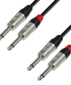 Adam Hall Cables K4 TPP 0300 - Cavo audio REAN 2 x jack mono da 6,3 mm a 2 x jack mono da 6,3 mm 3 m