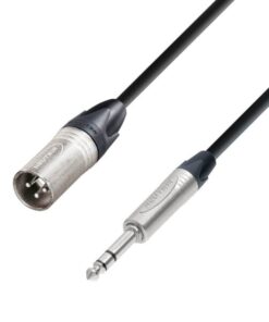 Adam Hall Cables K5 BMV 1000 - Cavo microfono Neutrik XLR maschio a jack stereo da 6,3 mm 10 m