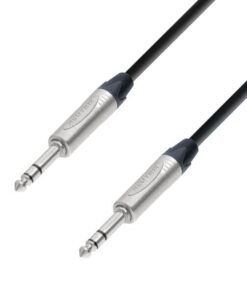 Adam Hall Cables K5 BVV 1000 - Cavo patch Neutrik jack stereo da 6,3 mm a jack stereo da 6,3 mm 10 m