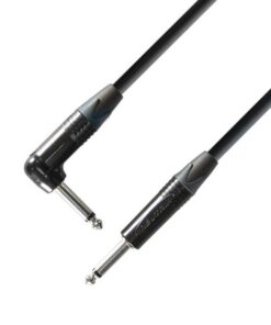 Adam Hall Cables K5 IRP 0300 - Cavo Strumenti Neutrik Jack mono da 6,3 mm a Jack Angolare mono da 6,3 mm 3 m