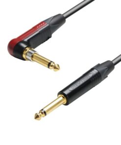 Adam Hall Cables K5 IRP 0300 SP - Cavo strumenti Neutrik silentPLUG jack angolare mono da 6,3 mm a jack mono da 6,3 mm 3 m