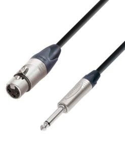Adam Hall Cables K5 MFP 0300 - Cavo Microfono Neutrik XLR femmina a Jack mono da 6,3 mm 3 m