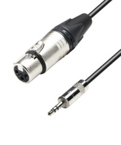 Adam Hall Cables K5 MYF 0300 - Cavo microfono Neutrik XLR femmina a jack stereo da 3,5 mm 3 m