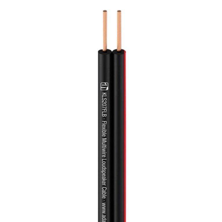Adam Hall Cables KLS 207 FLB - Cavo per altoparlanti flessibile, a filo sottile, 2 x 0,75 mm², nero