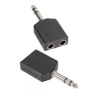 Adam Hall Connectors 7546 - Adattatore a Y 2 x Jack stereo femmina da 6,3 mm a Jack stereo maschio da 6,3 mm