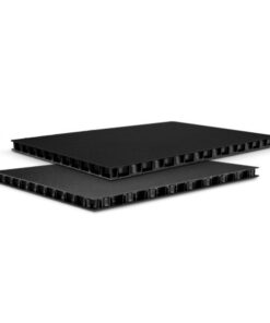 Adam Hall Hardware 05104 B - Pannello alveolare in polipropilene SolidLite® nero / nero 10,4 mm, 2500 x 1250 mm