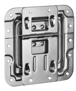 Adam Hall Hardware 270746 - Reggicoperchio in Vaschetta corto sagomato con Cerniera e Protezione Rivetti