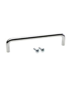 Adam Hall Hardware 3453 - Chrome Steel Handle, 136 mm + 2 Screws M4 x 16 mm