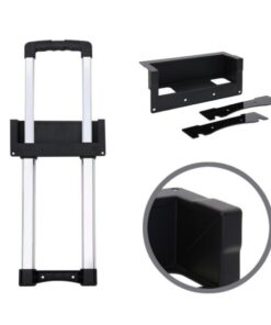 Adam Hall Hardware 3476021 - Maniglia Estraibile a Incasso a 1 Allungamento, Involucro nero sagomato lunghezza 528 - 808 mm