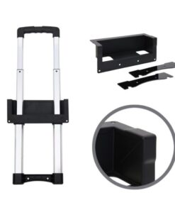 Adam Hall Hardware 3476031 - Maniglia Estraibile a Incasso a 2 Allungamenti, Involucro nero sagomato lunghezza 336 - 661 mm