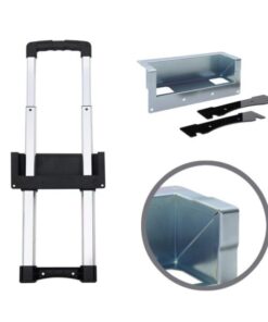 Adam Hall Hardware 3476033 - Maniglia Estraibile a Incasso a 2 Allungamenti, Involucro zincato sagomato lunghezza 336 - 661 mm