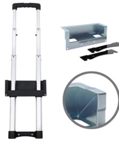 Adam Hall Hardware 3476043 - Maniglia Estraibile a Incasso a 3 Allungamenti, Involucro zincato sagomato lunghezza 336 - 856 mm