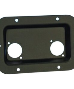 Adam Hall Hardware 8708 BLK - Piastra di Montaggio nera per 2 XLR o Prese Speakon