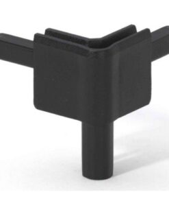 Adam Hall Hardware Q 4502 FBLK - Angolo femmina nero per Profilo di Chiusura
