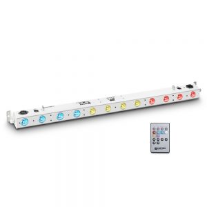 Cameo TRIBAR 200 IR WH - Barra con 12 LED tricolore da 3 W in alloggiamento bianco con telecomando IR