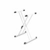 Gravity KSX 2 W - Supporto tastiera a X, doppio, bianco