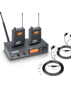 LD Systems MEI 1000 G2 BUNDLE - Sistema di monitoraggio in-ear senza fili con 2 x trasmettitore da cintura e 2 x cuffie in-ear