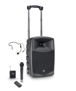 LD Systems ROADBUDDY 10 HBH 2 - Battery-Powered Bluetooth Speaker with Mixer, Wireless Microphone, Bodypack and Headset