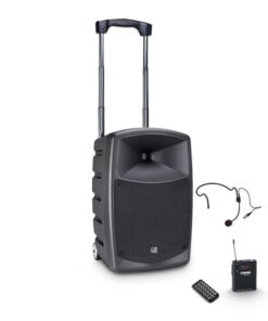 LD Systems ROADBUDDY 10 HS - Altoparlante Bluetooth alimentato a batteria con mixer, bodypack e cuffia
