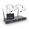 LD Systems WIN 42 BPH 2 - Dual - Sistema per Radiomicrofono con 2 x Belt Pack e 2 x Headset